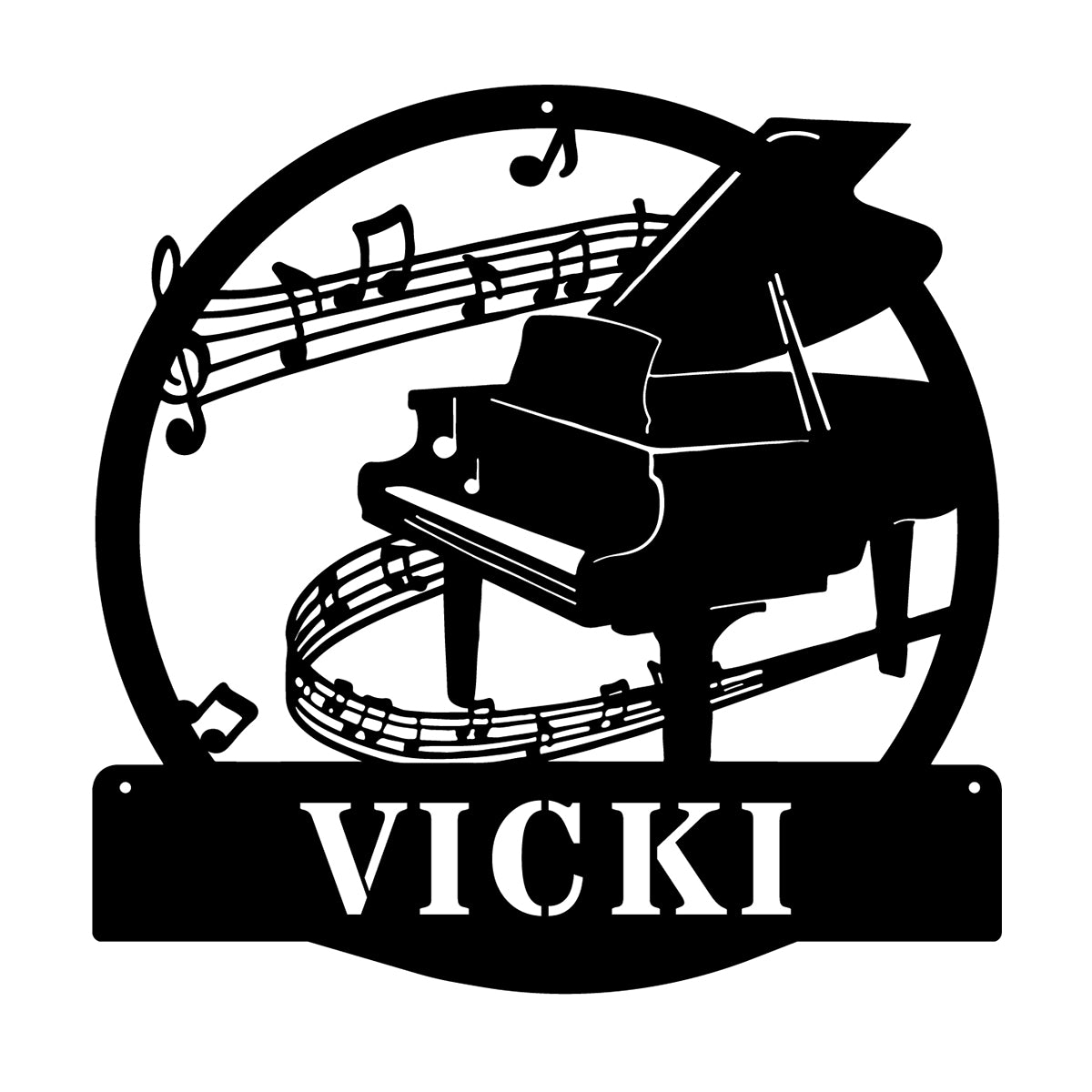 Custom Music Studio Metal Wall Art
