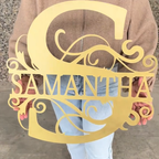 Split Letter Metal Monogram