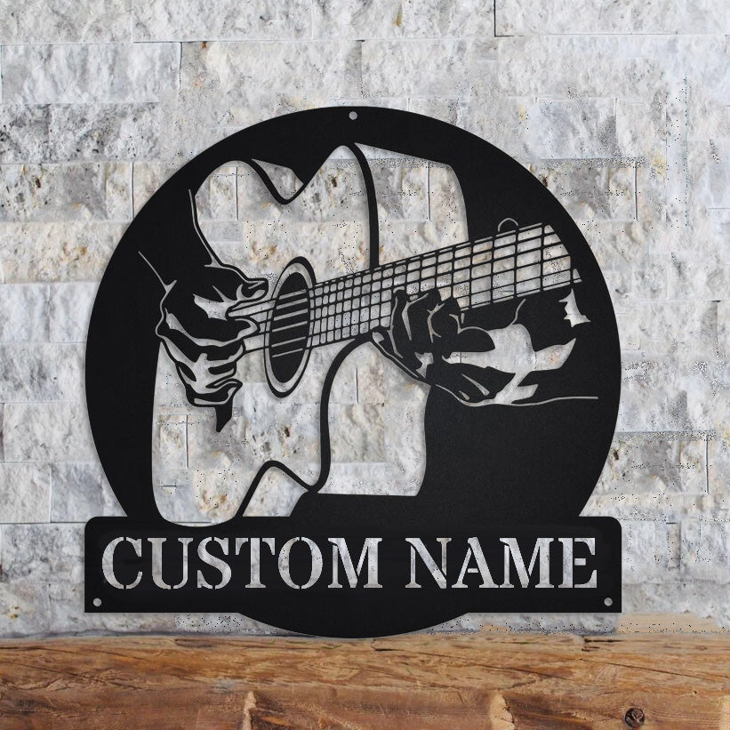 Custom Guitar Metal Monogram