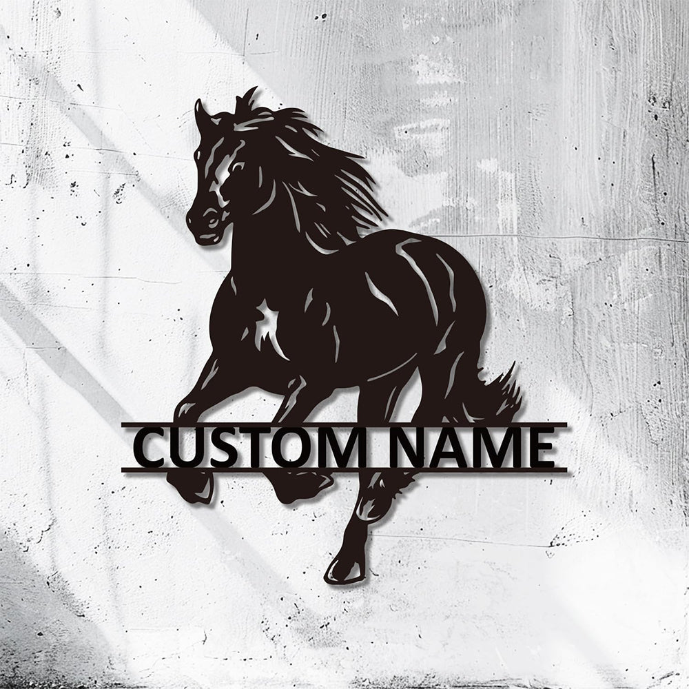 Custom Horse Racing Metal Wall Decor
