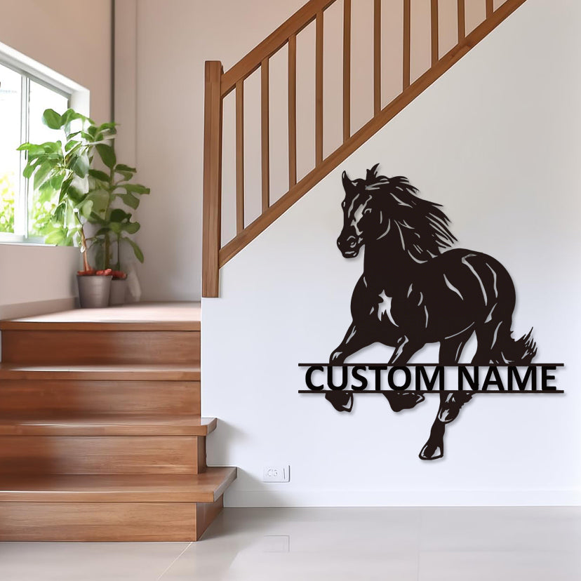 Custom Horse Racing Metal Wall Decor