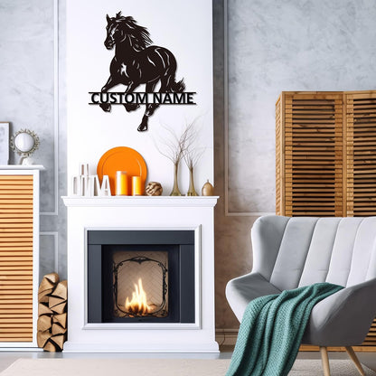 Custom Horse Racing Metal Wall Decor