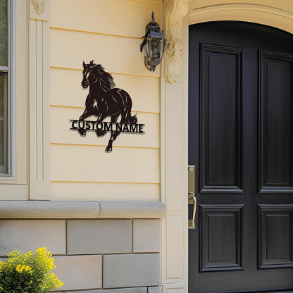 Custom Horse Racing Metal Wall Decor
