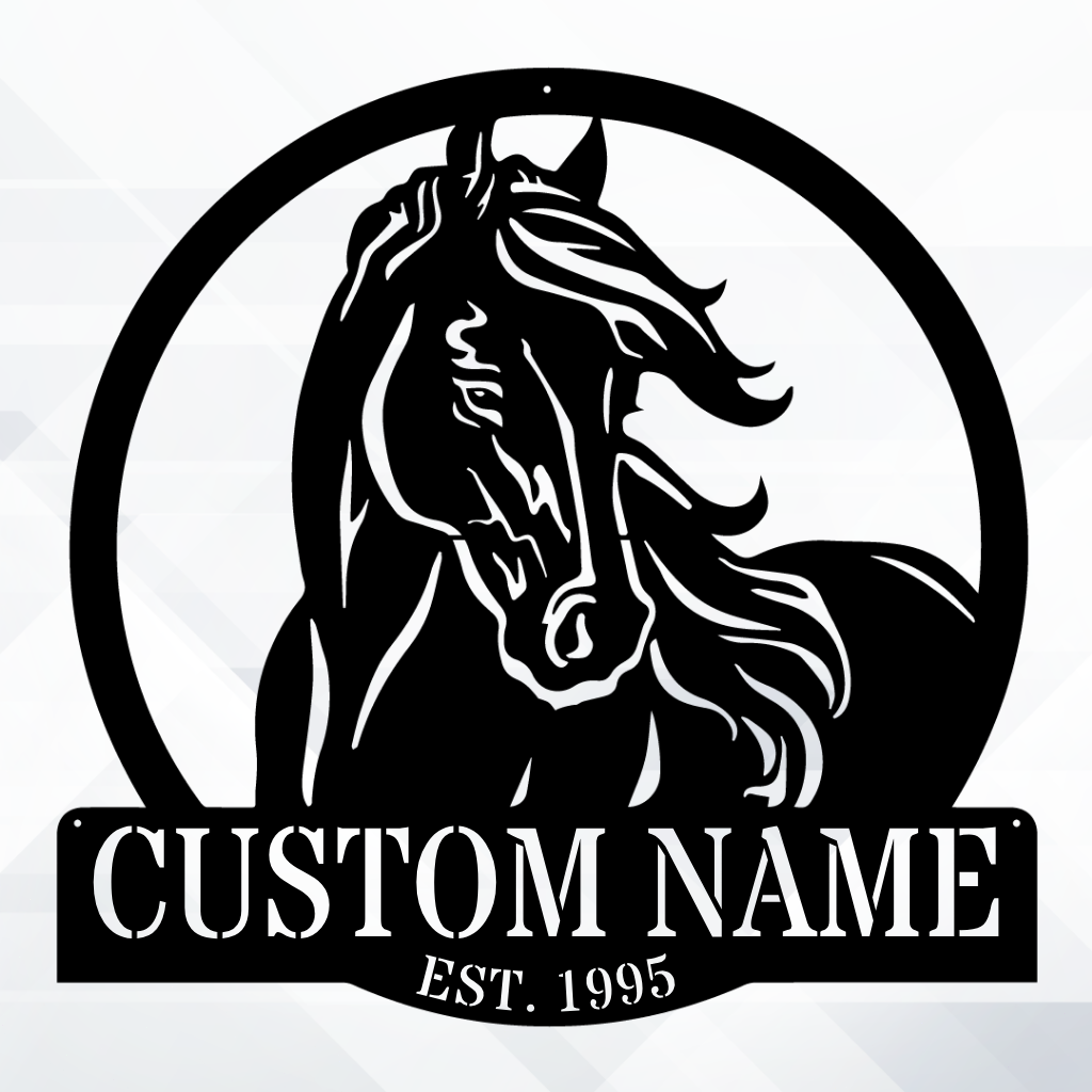 Personalized Horse Metal Sign
