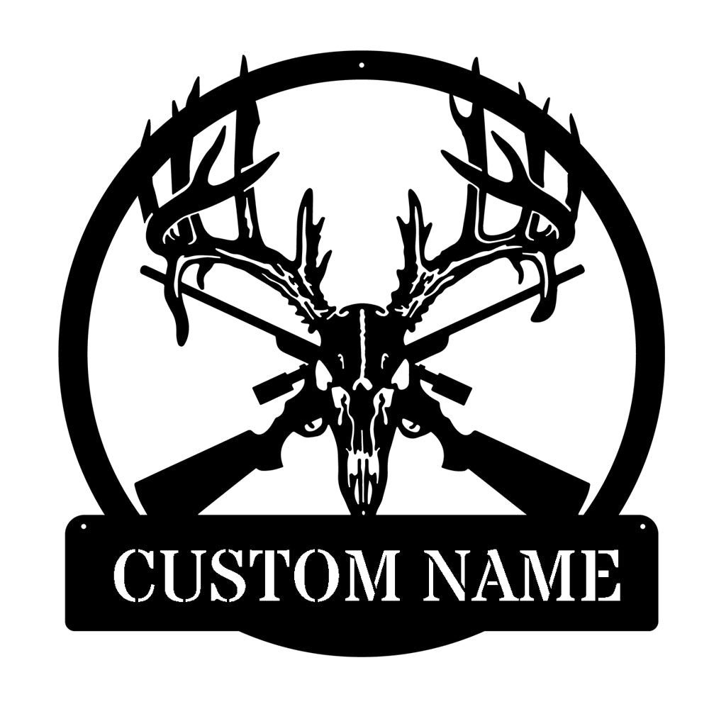 Custom Hunting Monogram Metal Sign