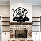 Custom Deer Hunter Metal Sign
