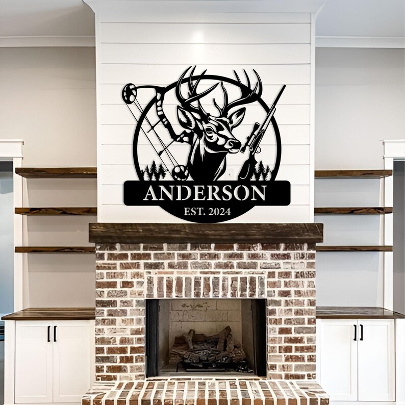 Custom Deer Hunter Metal Sign