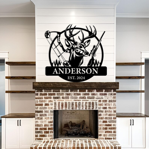 Custom Deer Hunter Metal Sign