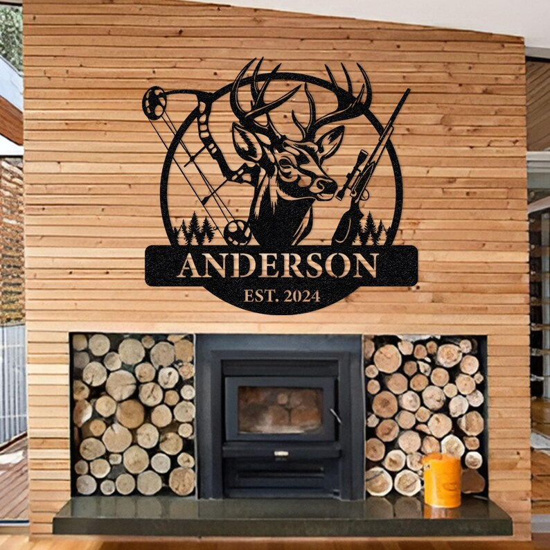 Custom Deer Hunter Metal Sign
