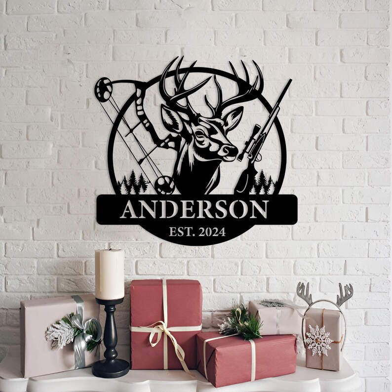 Custom Deer Hunter Metal Sign