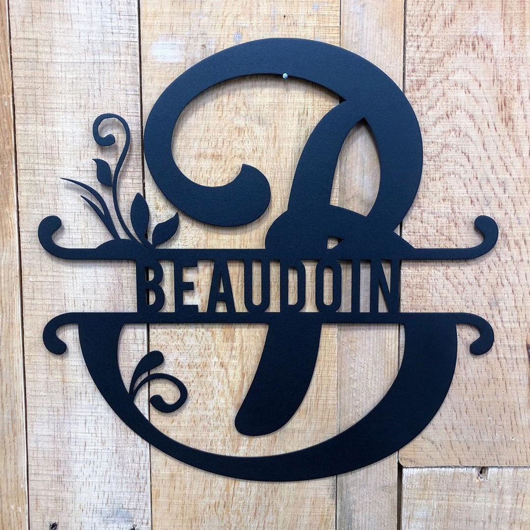 Custom Family Last Name Metal Letter Art