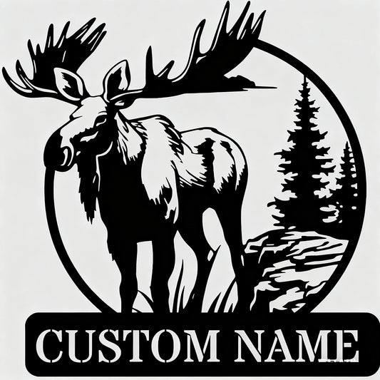 Custom Moose Metal Wall Decor