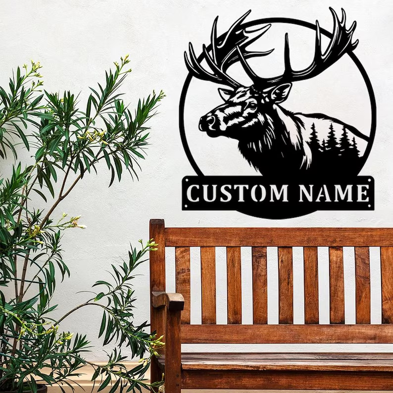 Great Outdoors Moose Metal Monogram