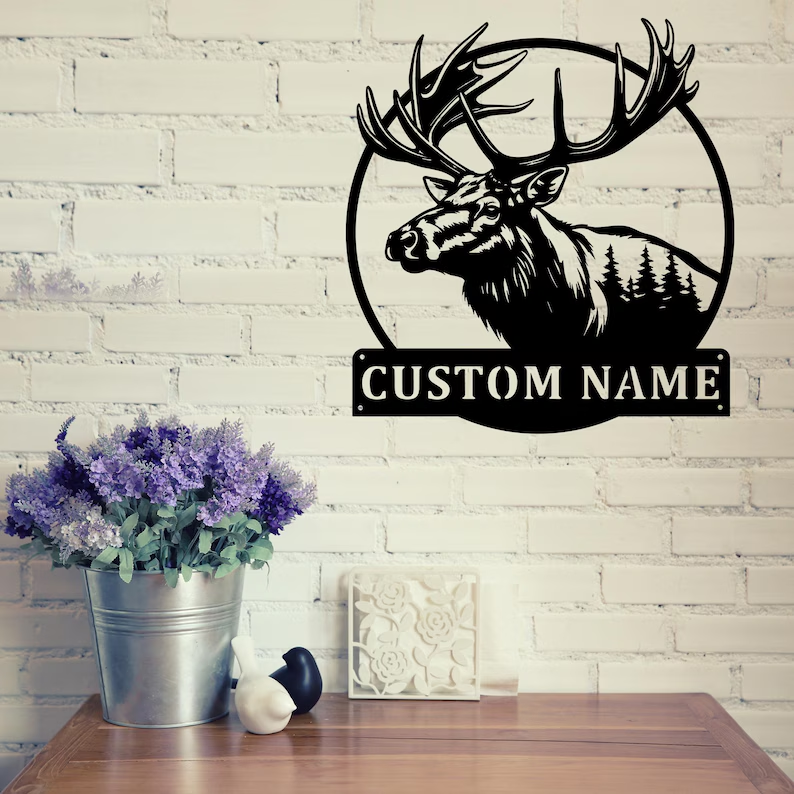 Great Outdoors Moose Metal Monogram