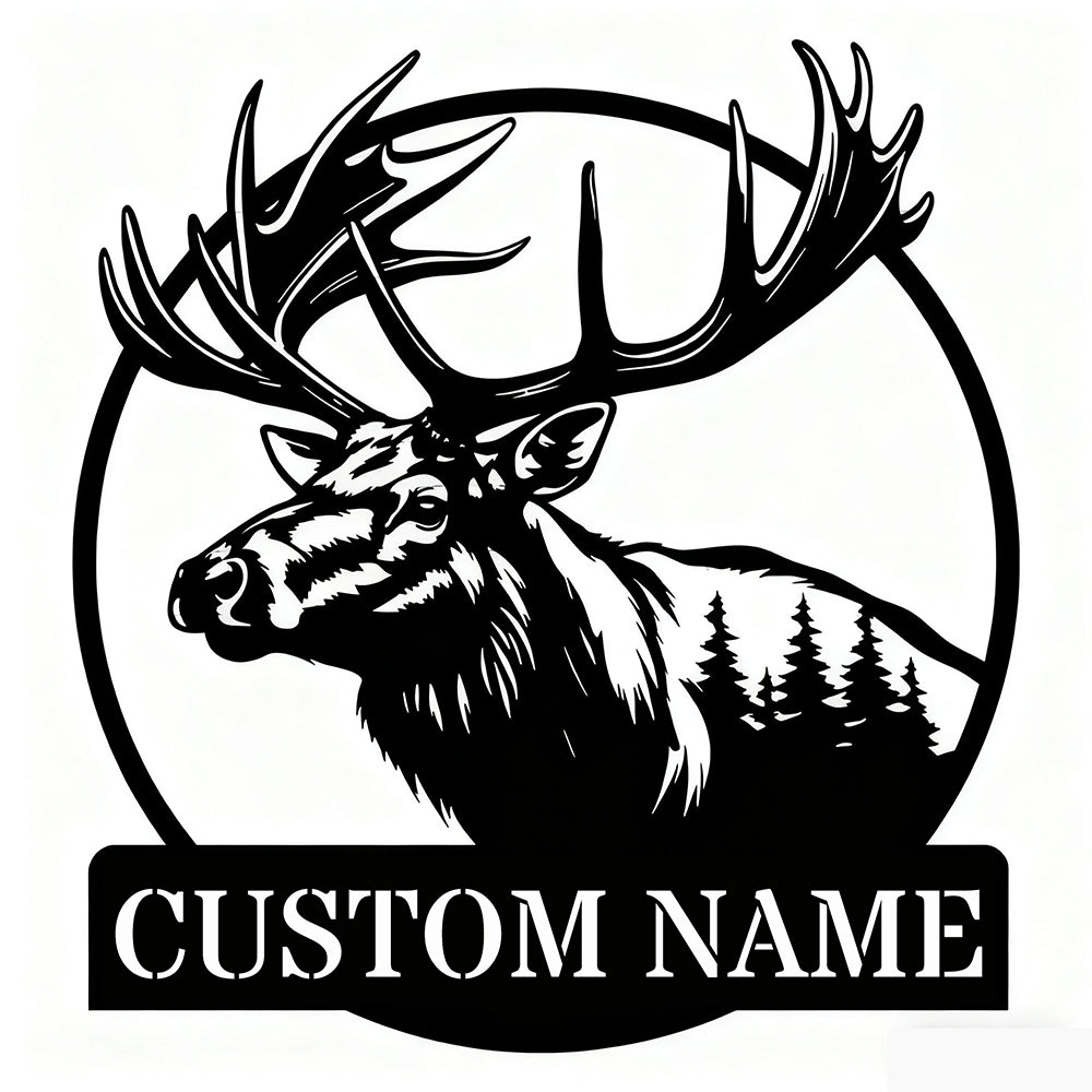 Great Outdoors Moose Metal Monogram
