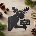 Custom Moose Metal Warning Sign