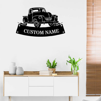 Custom Pickup Truck Metal Monogram