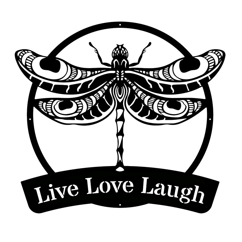 Dragonfly Monogram Metal Wall Decor