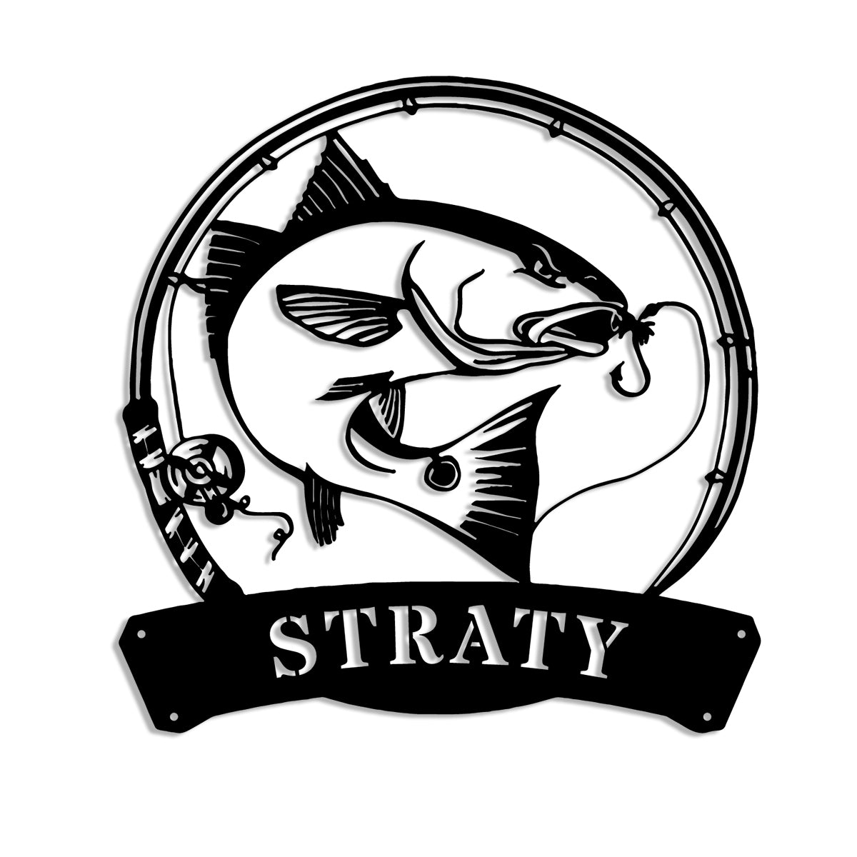 Choose Your Fish Monogram Metal Sign