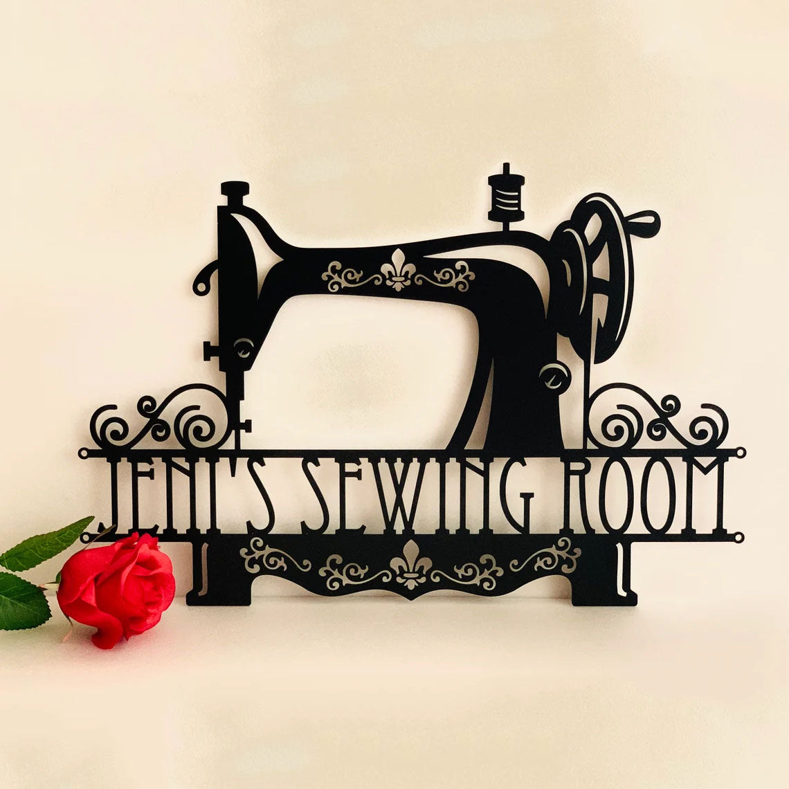 Personalized Sewing Machine Metal Sign