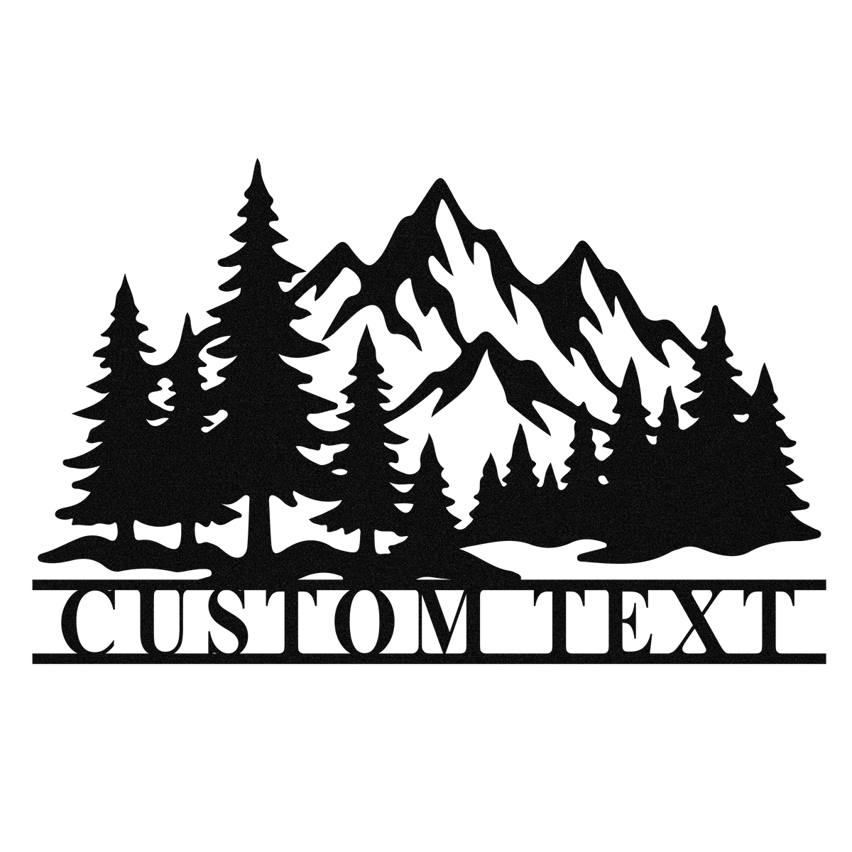 Custom Mountain Pine Forest Metal Sign — design