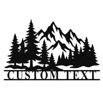 Custom Mountain Pine Forest Metal Sign — design