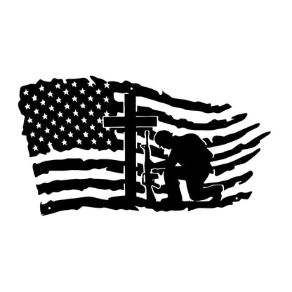 Memorial American Soldiers Metal Wall Decor