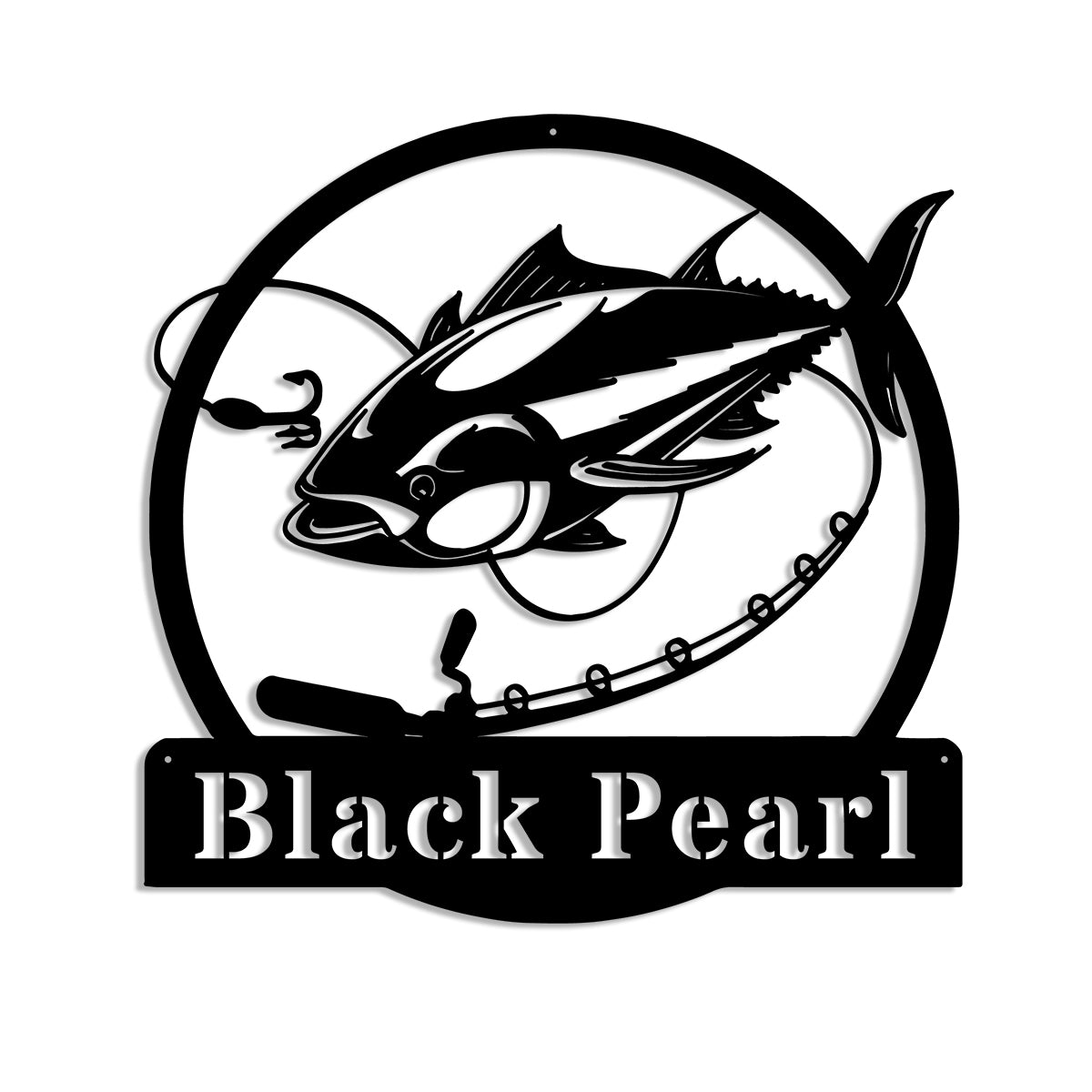 Choose Your Fish Monogram Metal Sign