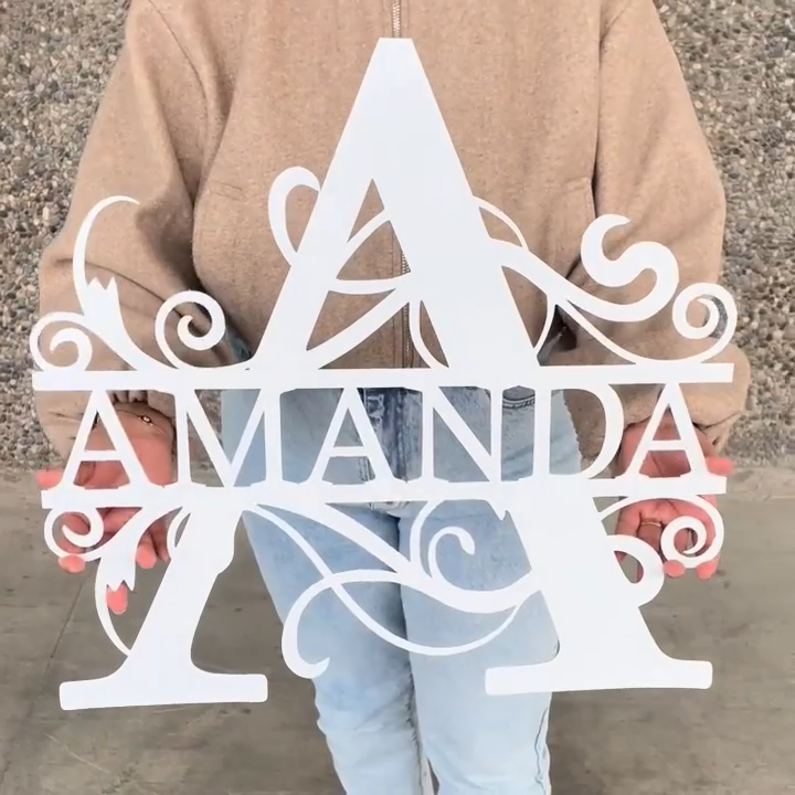 Split Letter Metal Monogram