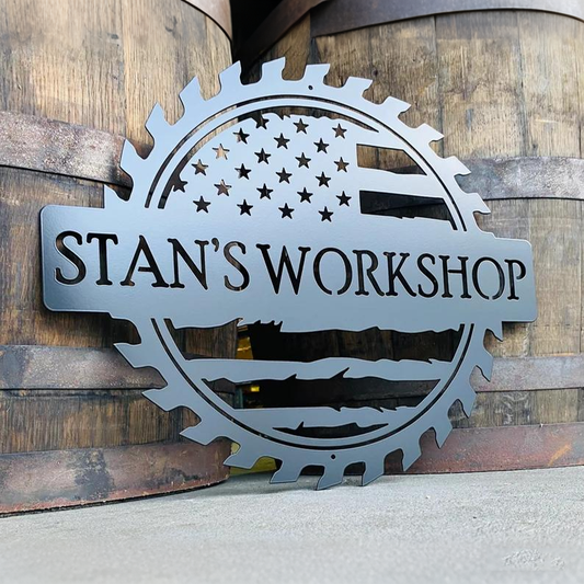 Custom Garage Workshop Metal Signs