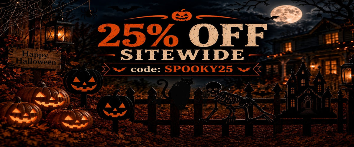 Halloween metal yard art banner desktop