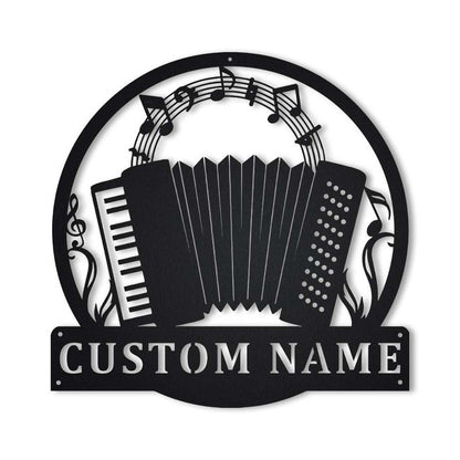 Personalized Accordion Metal Sign Art With LED Lights