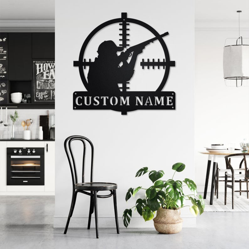 Personalized Shooting Sports Metal Wall Art With LED Lights