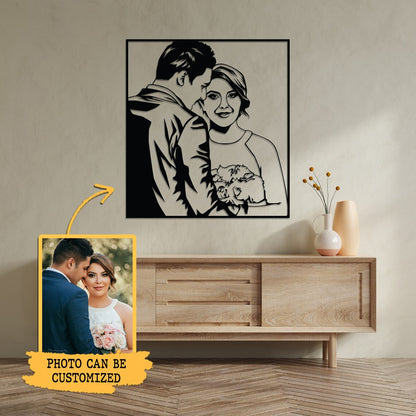 Personalized Portrait Metal Wall Art From Photo