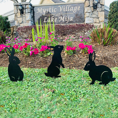 Metal Garden Art - Rabbit Squirrel 5-Pack