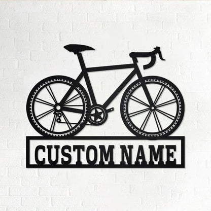 Personalized Bicycle Metal Sign With LED Lights