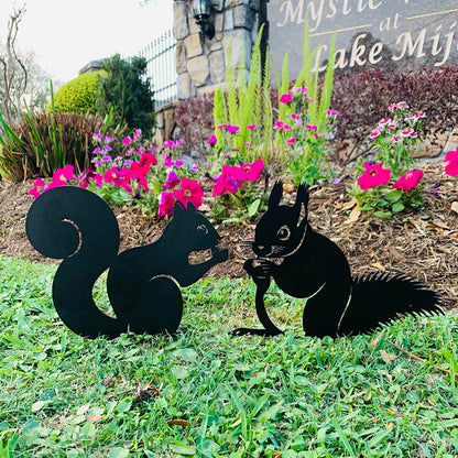 Metal Garden Art - Rabbit Squirrel 5-Pack