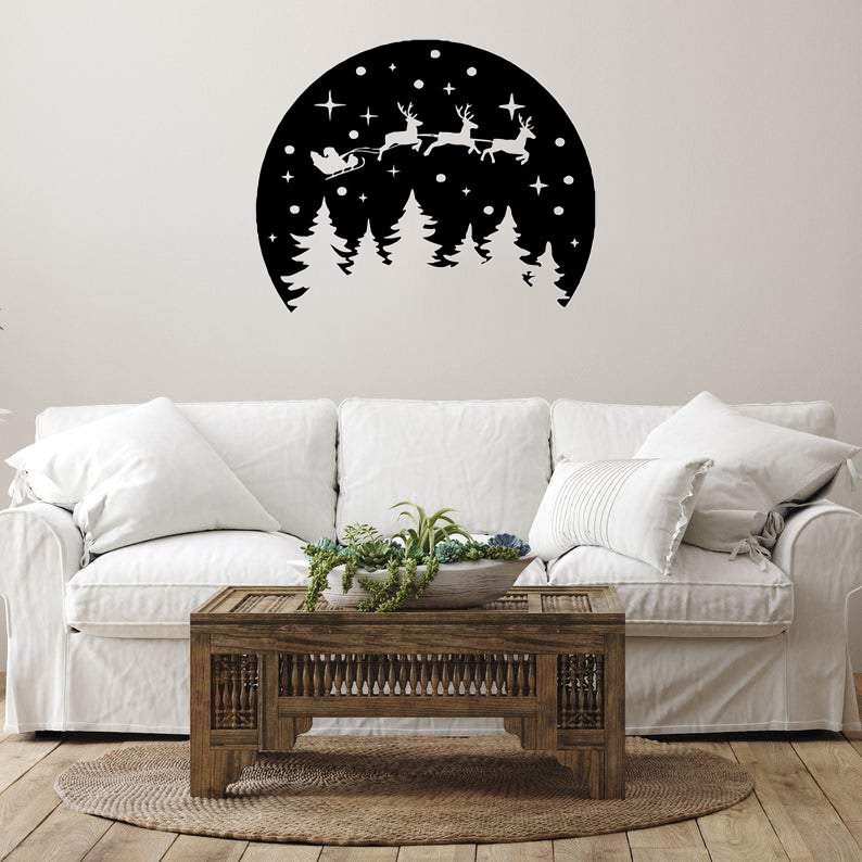 Christmas Metal Wall Art With Led Lights