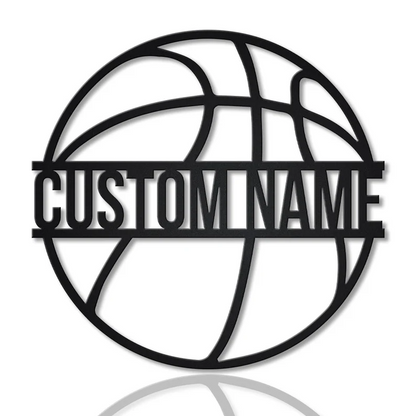 Custom Basketball Metal Wall Art With LED Lights