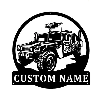 Personalized SUV Metal Wall Art With LED Lights