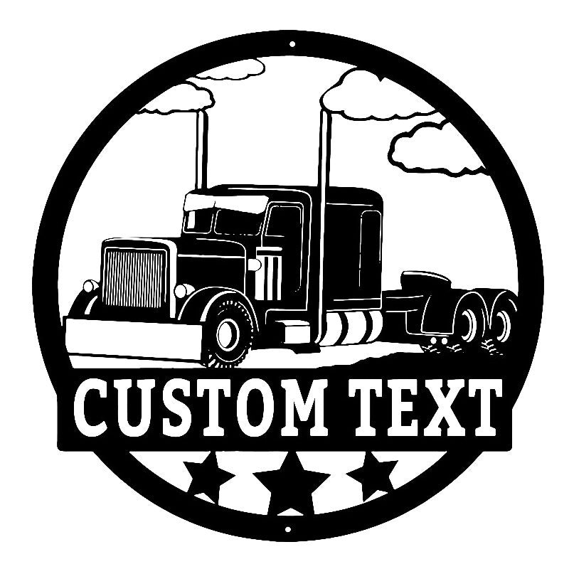 Custom Truck Metal Wall Art With Led Lights