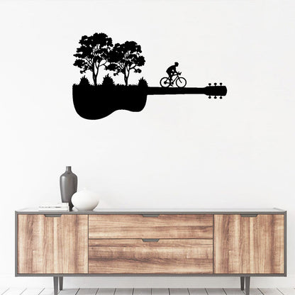 Man And Nature On The Guitar Metal Wall Art With Led Lights