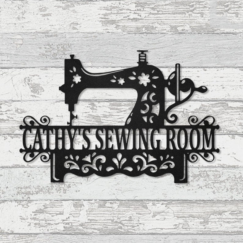 Custom Sewing Metal Sign, Sewing Room Sign, Sewing Metal Wall Art