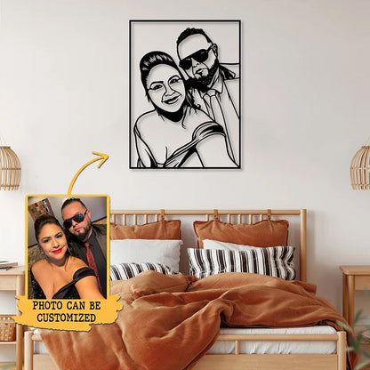 Personalized Portrait Metal Wall Art From Photo