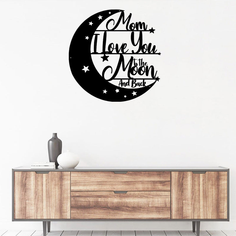 I Love Mom Metal Wall Art With Led Lights