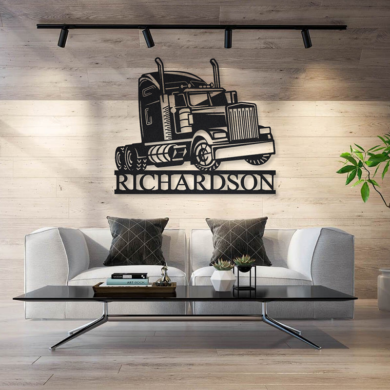 Personalized Truck Metal Wall Art With LED Lights