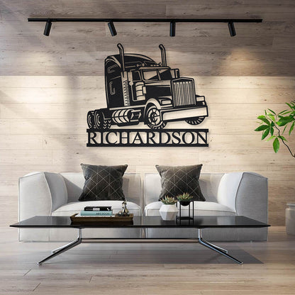 Personalized Truck Metal Wall Art With LED Lights