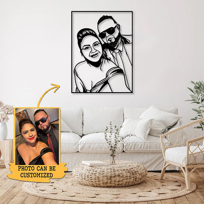 Personalized Portrait Metal Wall Art From Photo