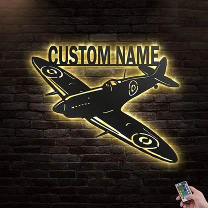 Custom Airplane Metal Wall Art With LED Lights