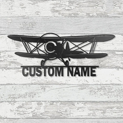 Custom Airplane Metal Wall Art With LED Lights